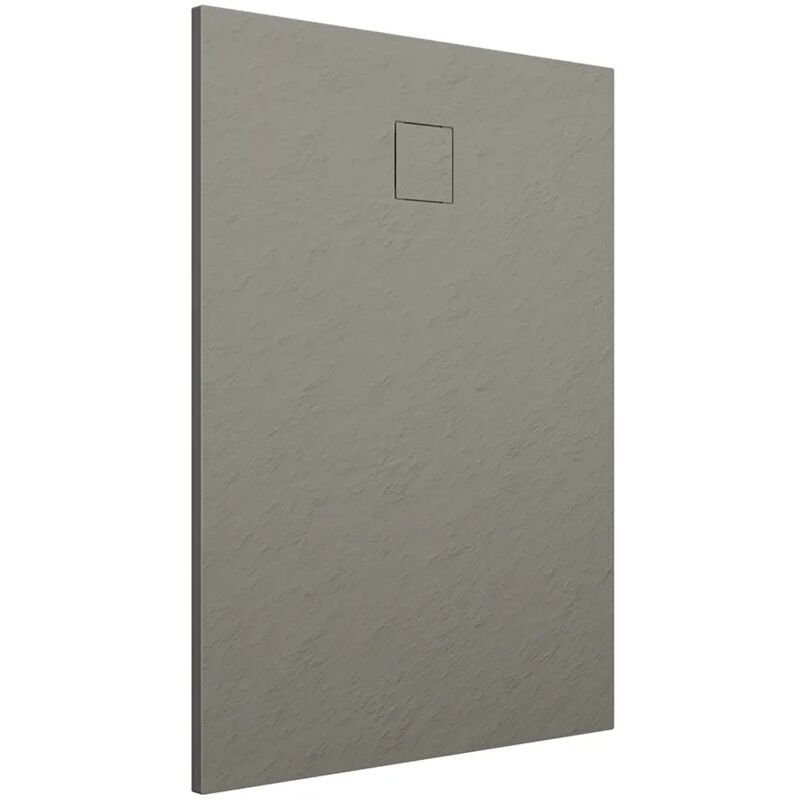 foto del prodotto parama piatto doccia rettangolare 90x100 cm in smc colore marrone effetto pietra tagliabile e antiscivolo altezza 2,6cm mod. samos