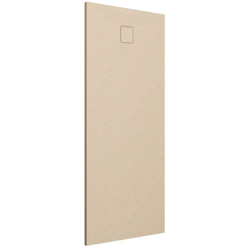 foto del prodotto parama piatto doccia rettangolare 90x140 cm in smc colore avorio effetto pietra tagliabile e antiscivolo altezza 2,6cm mod. samos