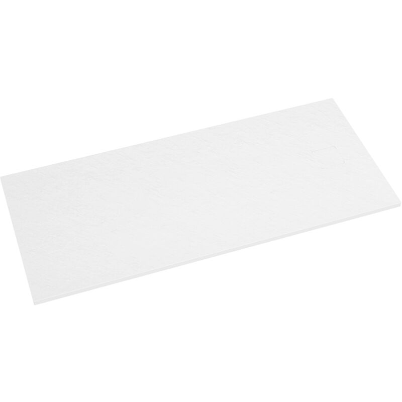 foto del prodotto parama piatto doccia rettangolare 90x160 cm in smc colore bianco effetto pietra tagliabile e antiscivolo altezza 2,6cm mod. samos