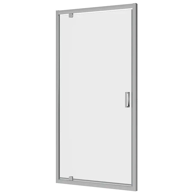 foto del prodotto parama porta doccia per nicchia 70 cm apertura a battente profili in alluminio cromati vetro 6mm trasparente regolabile 67 71 cm h190 reversibile