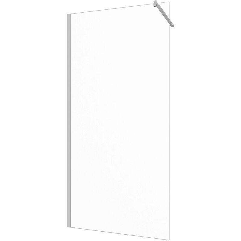 foto del prodotto parama walk in 70 cm profili in alluminio cromato vetro 8mm trasparente con trattamento anticalcare h200 regolabile 67 69cm reversibile mod. itaca