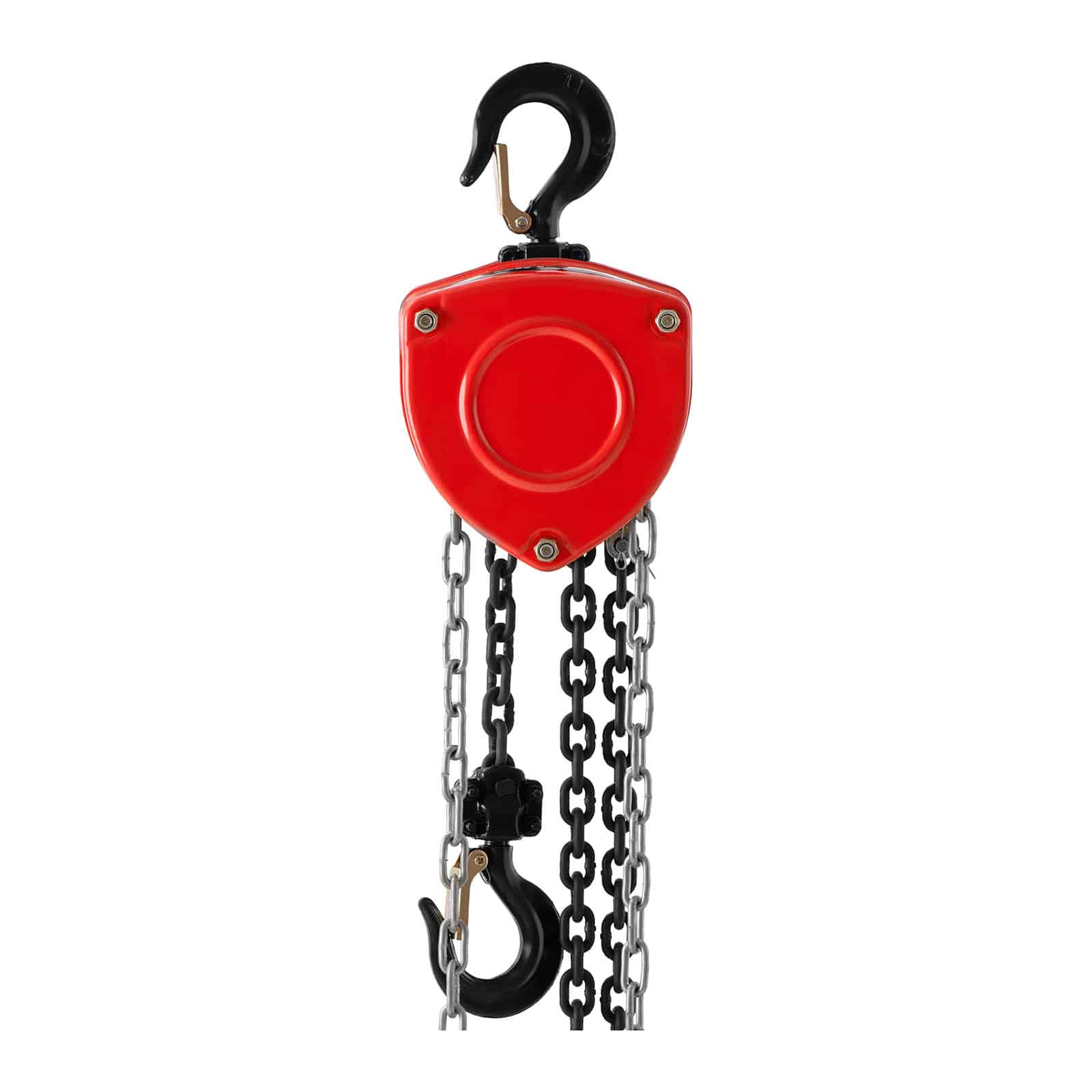 foto del prodotto paranco a catena meccanico manuale con puleggia 1 tonnellata capacità di carico 1.000 kg, altezza di sollevamento 6 m, materiale acciaio al carbonio, cromato, maglie della catena 6 mm 14 0007168