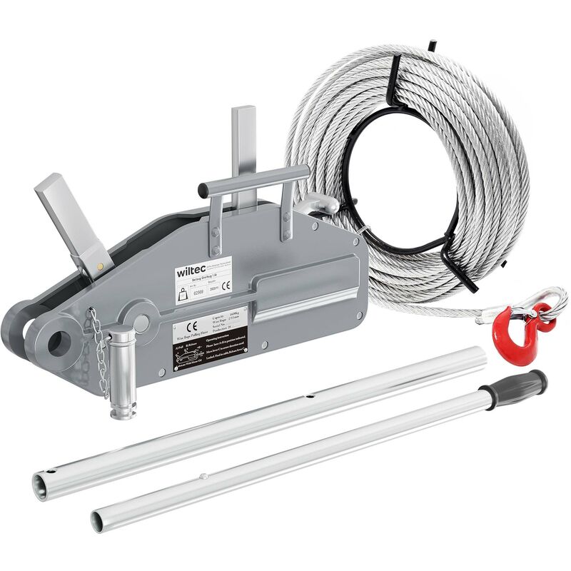 foto del prodotto paranco a fune max 1600kg fune 20m 11mm per sollevamento spostamento carichi