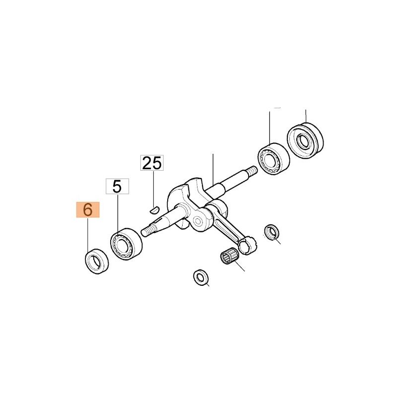 foto del prodotto paraolio albero motore motosega modelli 925 gs260 originale oleomac 50160102
