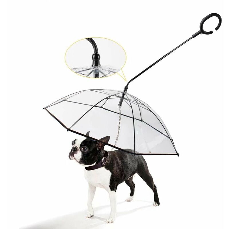 foto del prodotto parapluie pour chien avec laisse pour promener en plein air sous la neige ou la pluie