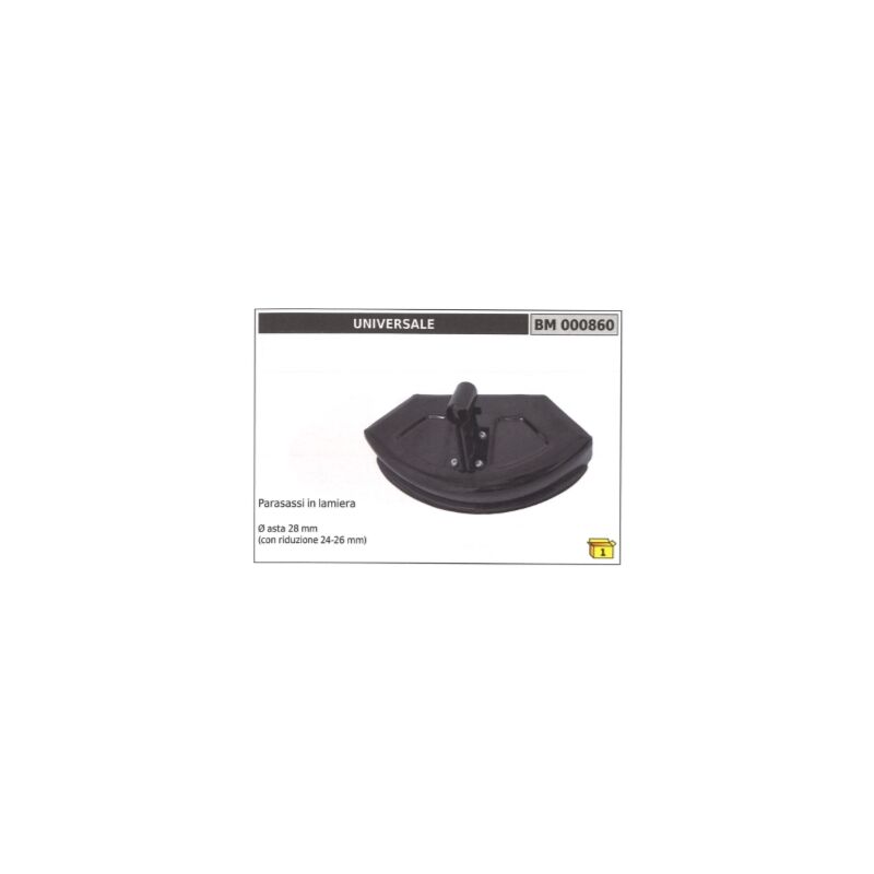 foto del prodotto parasassi in lamiera universale per decespugliatore asta 28mm riduzione 24 26mm