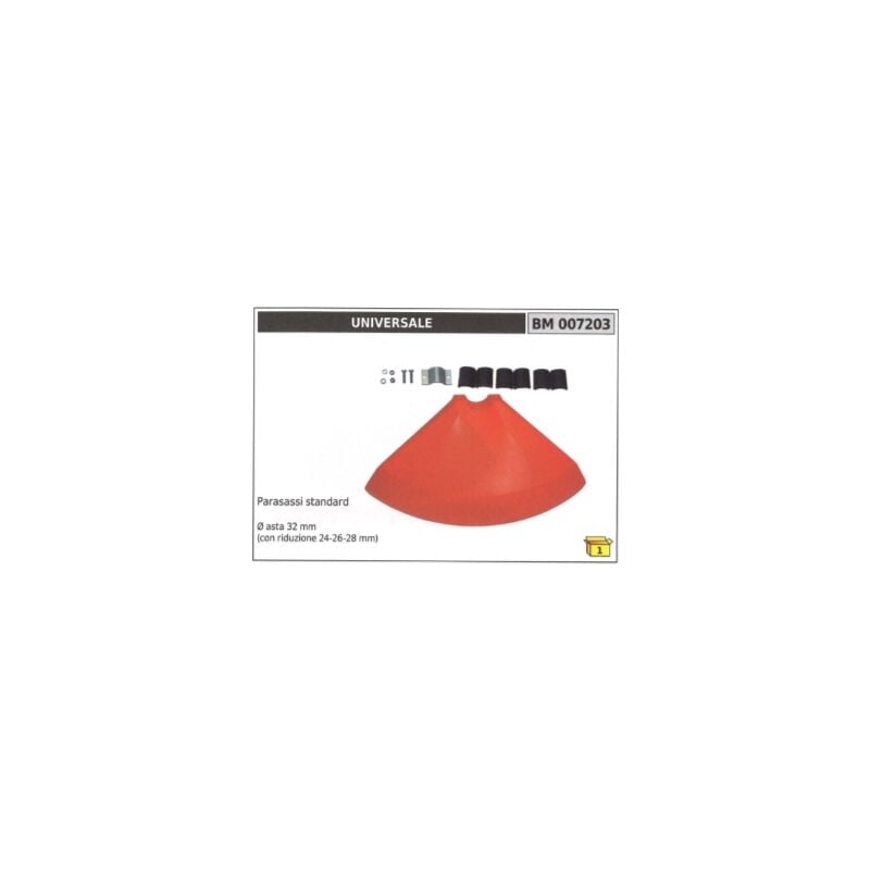 foto del prodotto parasassi standard universale per decespugliatore asta 32mm riduzione 24 26 mm