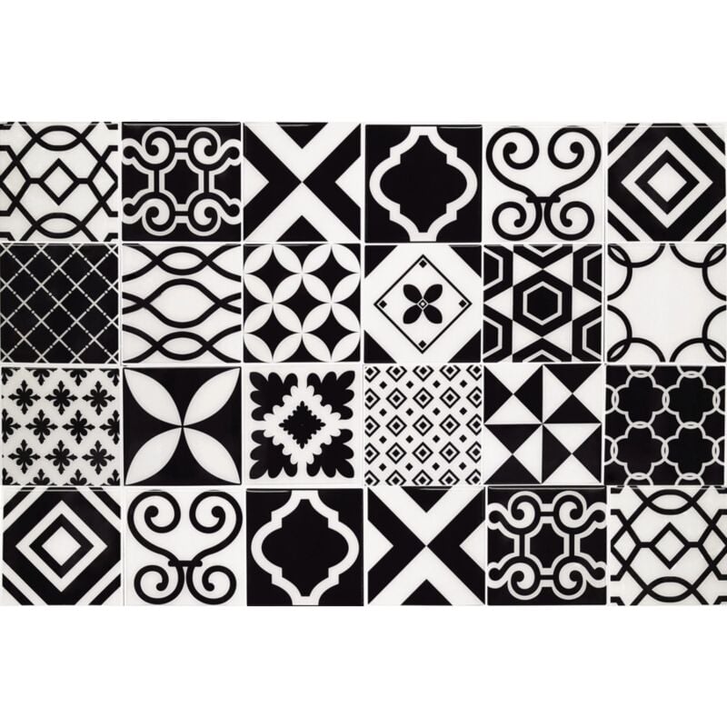 foto del prodotto paraschizzi in alluminio azulejos b w, 48x72 cm