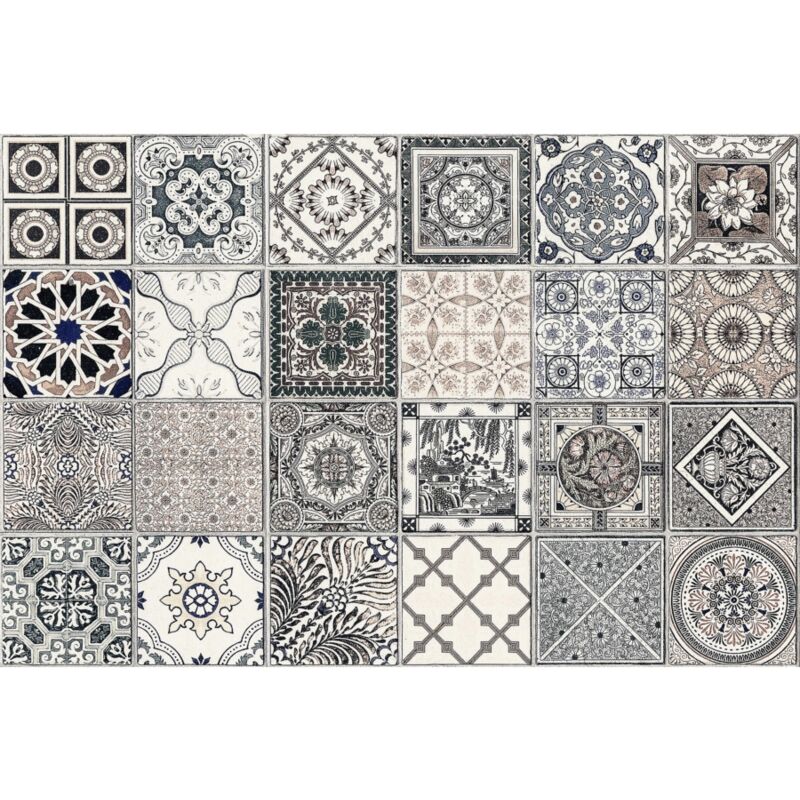 foto del prodotto paraschizzi in alluminio azulejos grigie, 48x72 cm