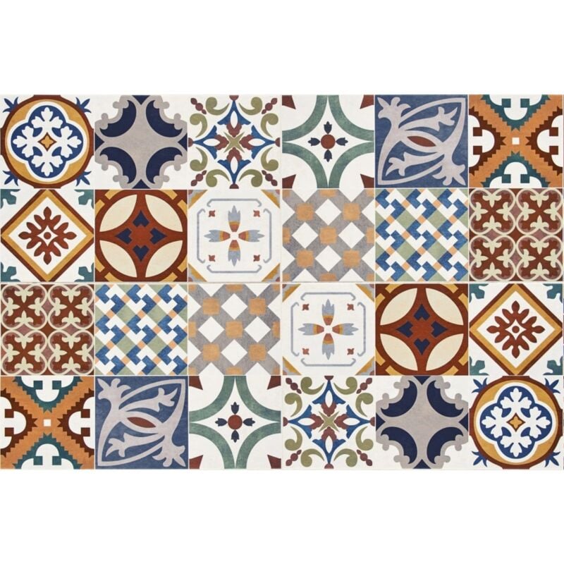 foto del prodotto paraschizzi in alluminio azulejos rosse, 48x72 cm
