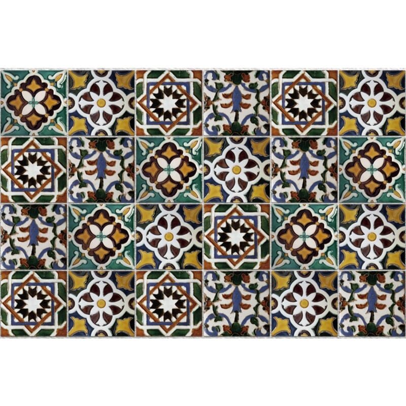 foto del prodotto paraschizzi in alluminio azulejos verdi, 48x72 cm