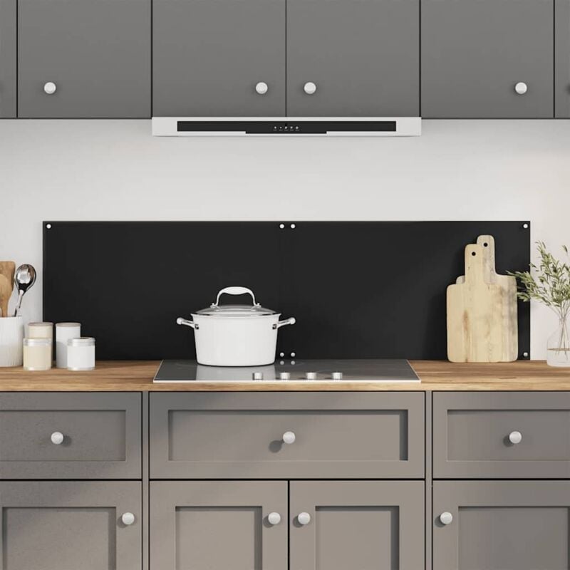 foto del prodotto paraschizzi per cucina 2 pz neri 70x50 cm in vetro temperato vidaxl