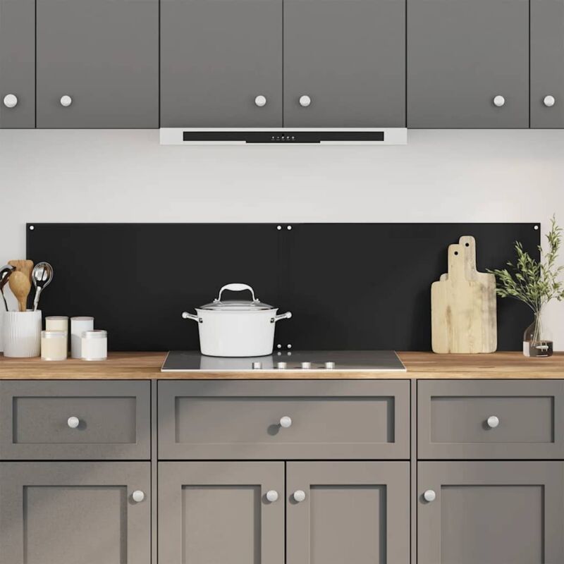 foto del prodotto paraschizzi per cucina 2 pz neri 80x60 cm in vetro temperato vidaxl