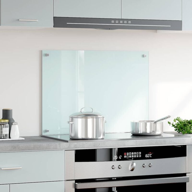 foto del prodotto paraschizzi per cucina bianco 70x50 cm in vetro temperato vidaxl