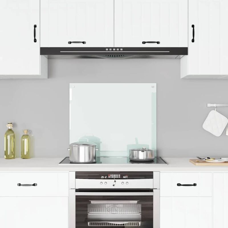 foto del prodotto paraschizzi per cucina bianco 70x60 cm in vetro temperato vidaxl
