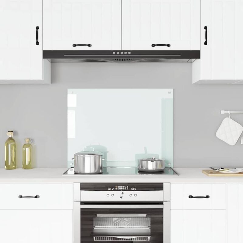 foto del prodotto paraschizzi per cucina bianco 80x60 cm in vetro temperato vidaxl