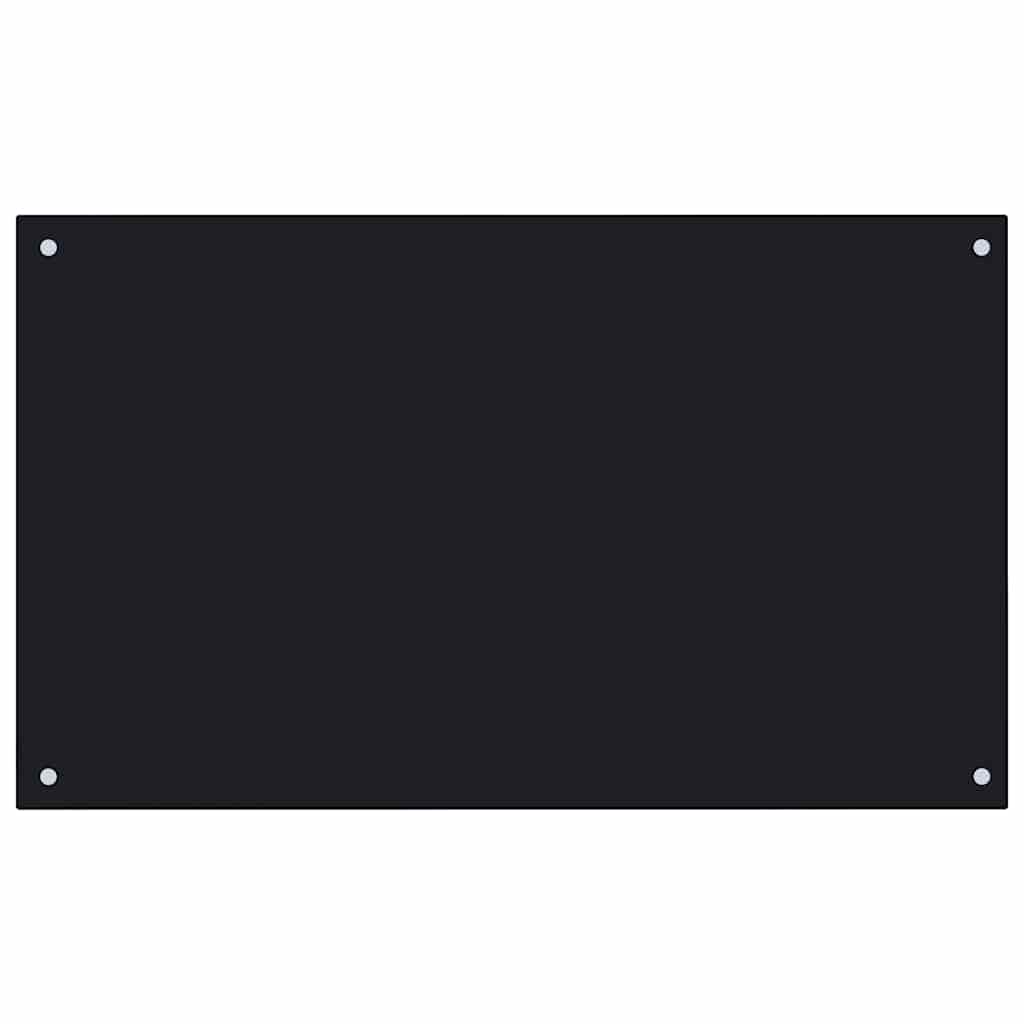 foto del prodotto paraschizzi per cucina nero 100x60 cm in vetro temperatocod mxl 97353