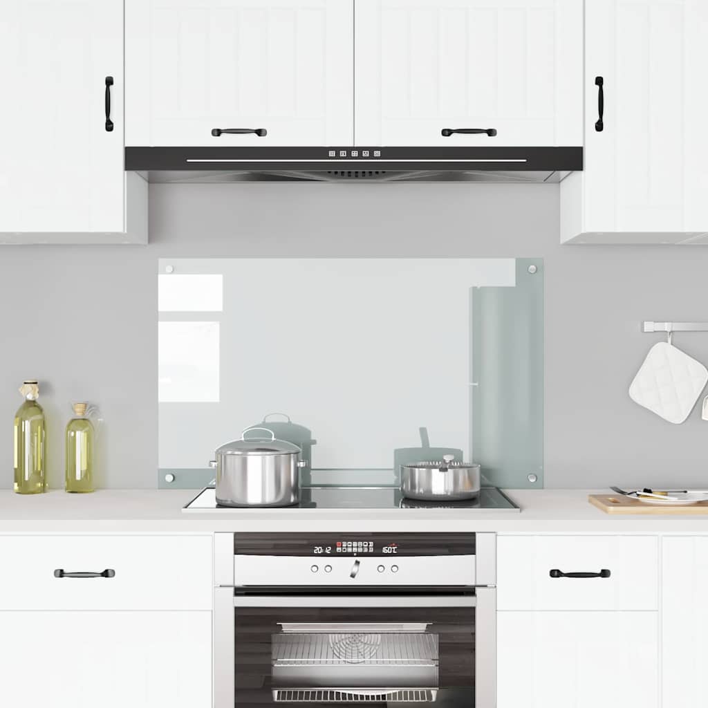 foto del prodotto paraschizzi per cucina trasparente 100x60 cm in vetro temperato