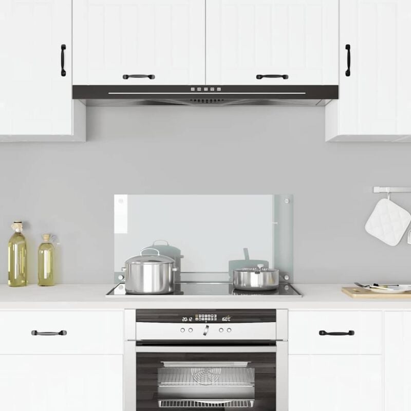 foto del prodotto paraschizzi per cucina trasparente in vetro temperato alta protezione vari dimensioni dimensioni 80 x 40 cm