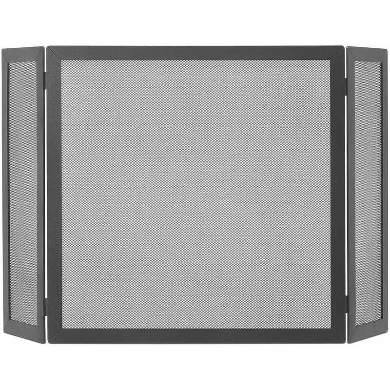 foto del prodotto parascintille con antine 100x60 cm per camino a legna in ferro belfer 3009 a antracite