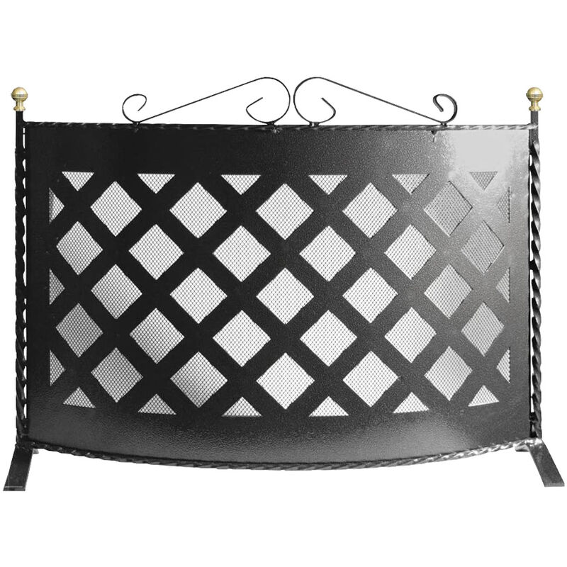 foto del prodotto parascintille per camino box in acciaio ferliving 70x55h cm