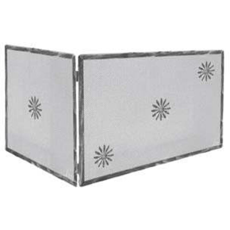 foto del prodotto parascintille universale 1 anta con decoro per camino cm.50 85x45h.