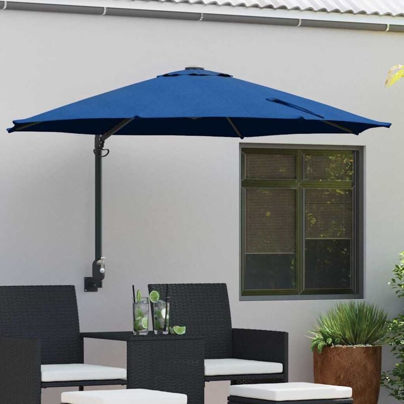 foto del prodotto parasol da giardino a muro azzurro di , 250 cm vidaxl