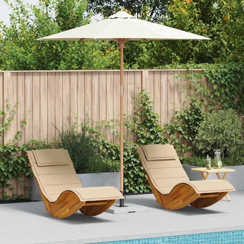 foto del prodotto parasol da giardino bianco crema 240 x 260 cm in bamb vidaxl