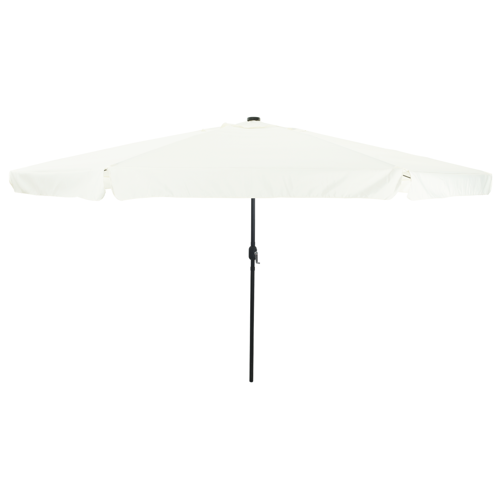 foto del prodotto parasol da giardino con luci led 395x245 cm bianco sabbia