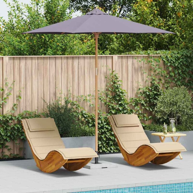 foto del prodotto parasol da giardino grigio scuro, 270x260 cm, bamb vidaxl