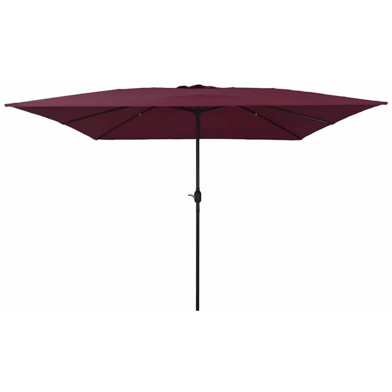 foto del prodotto parasol da giardino quadrato 295x245 cm rosso bordeaux vidaxl