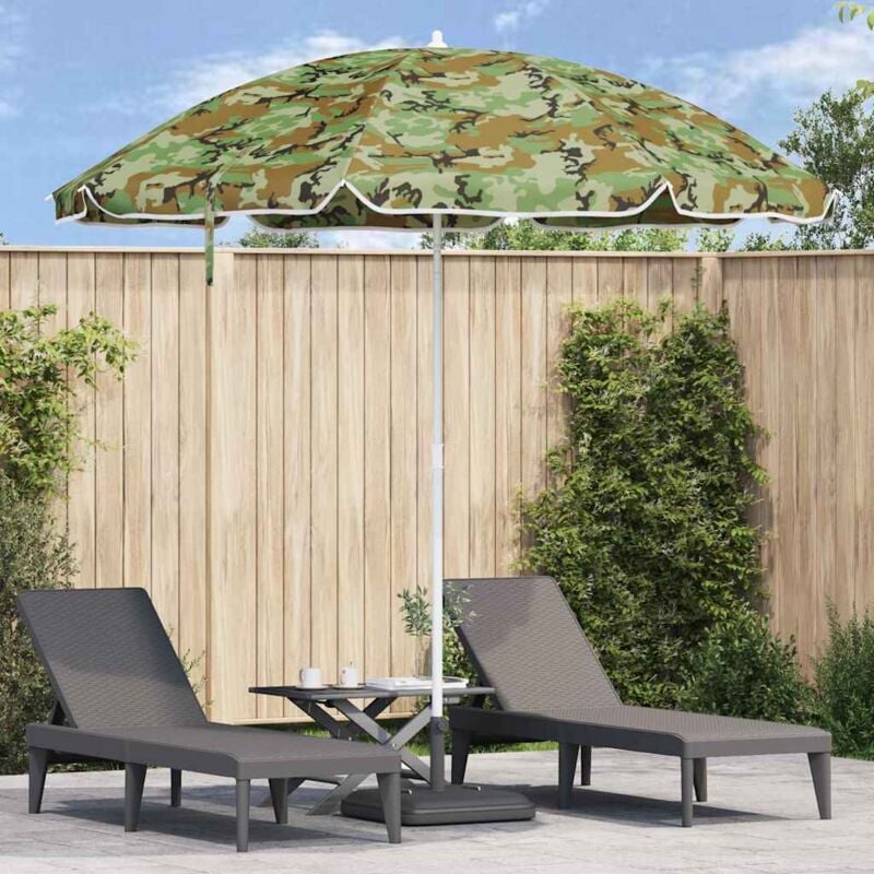foto del prodotto parasol da spiaggia vidaxl con polo in alluminio camouflage 300 cm