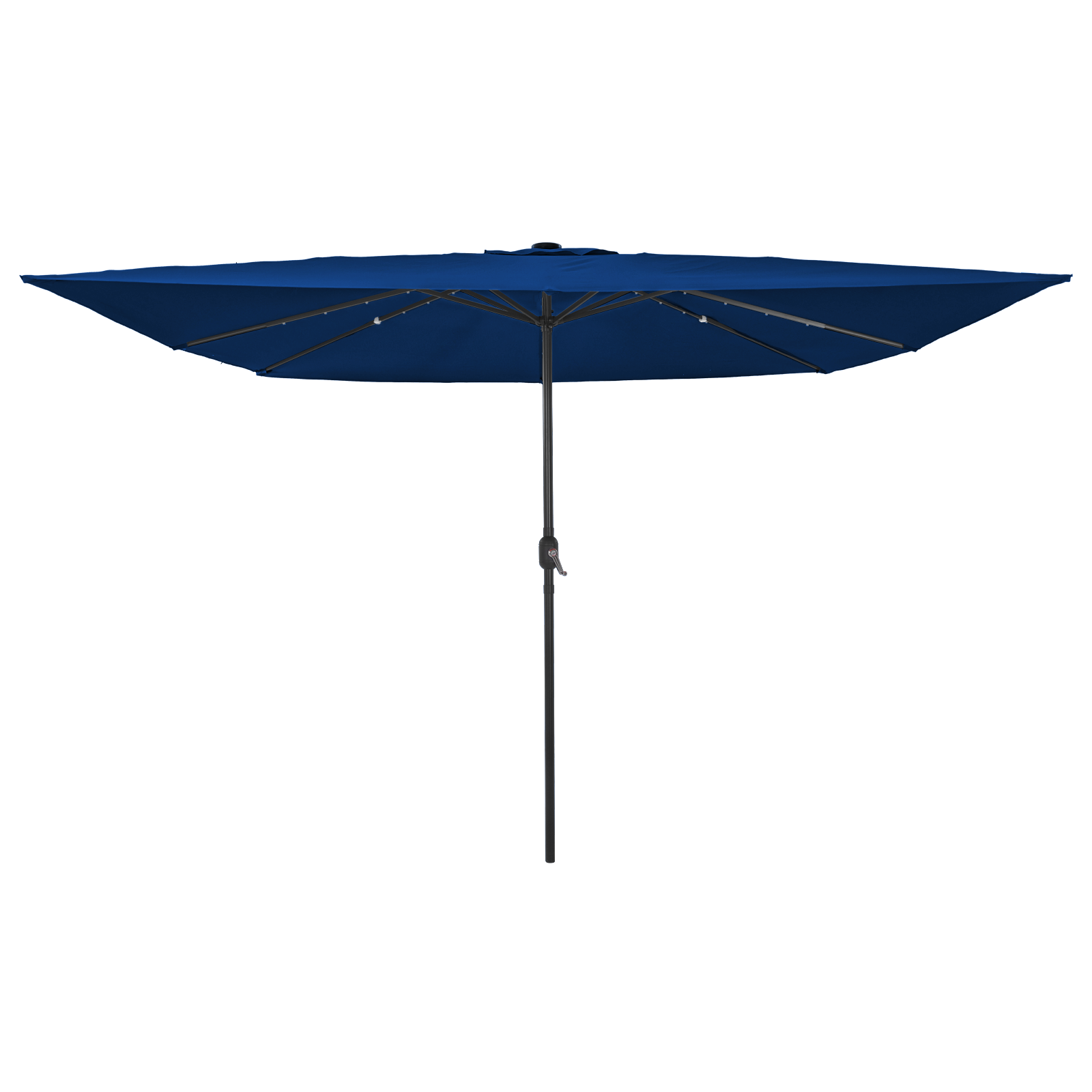 foto del prodotto parasol quadrato da giardino con luci led 295x245 cm blu