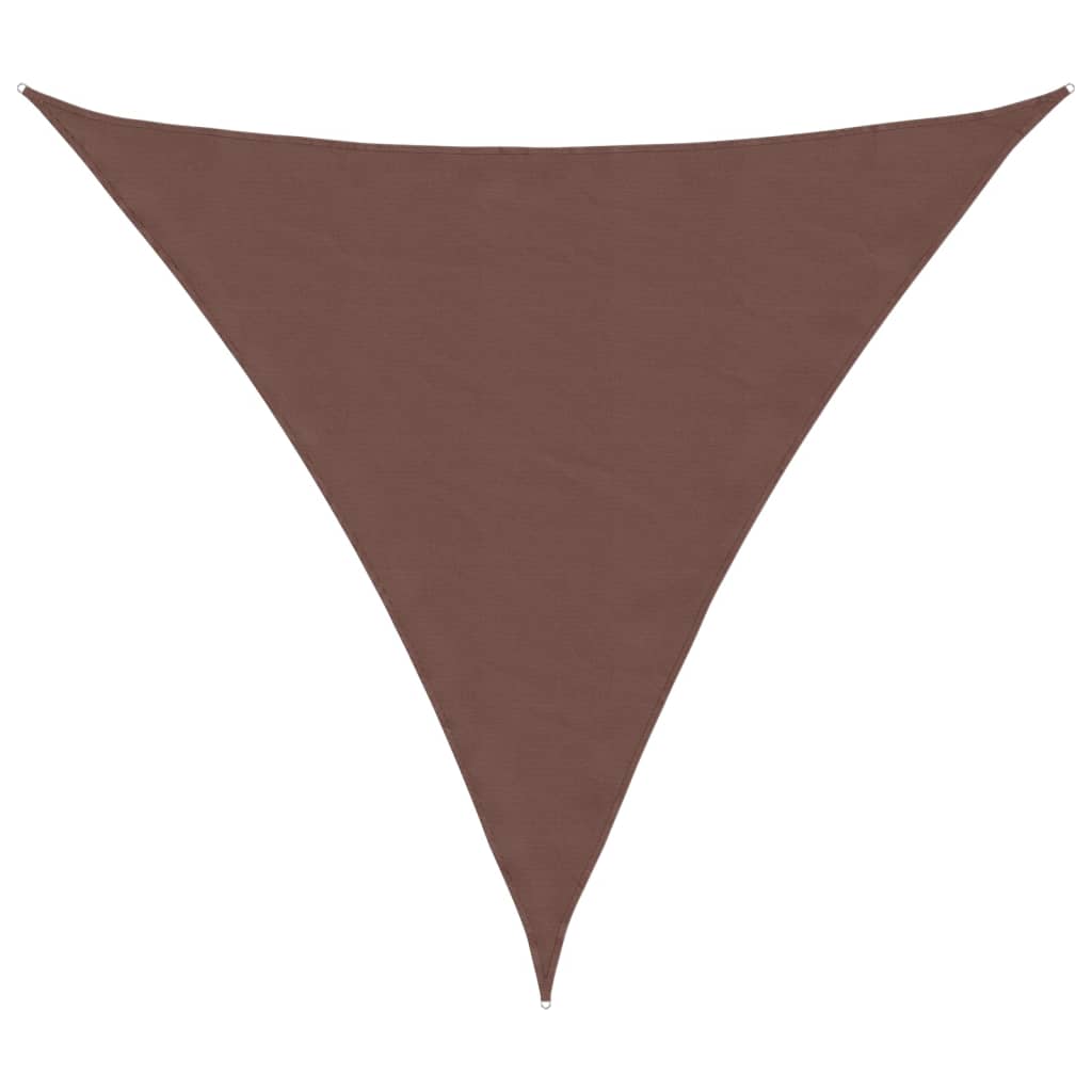 foto del prodotto parasole a vela in tessuto oxford triangolare 6x6x6m marrone cod mxl 21653