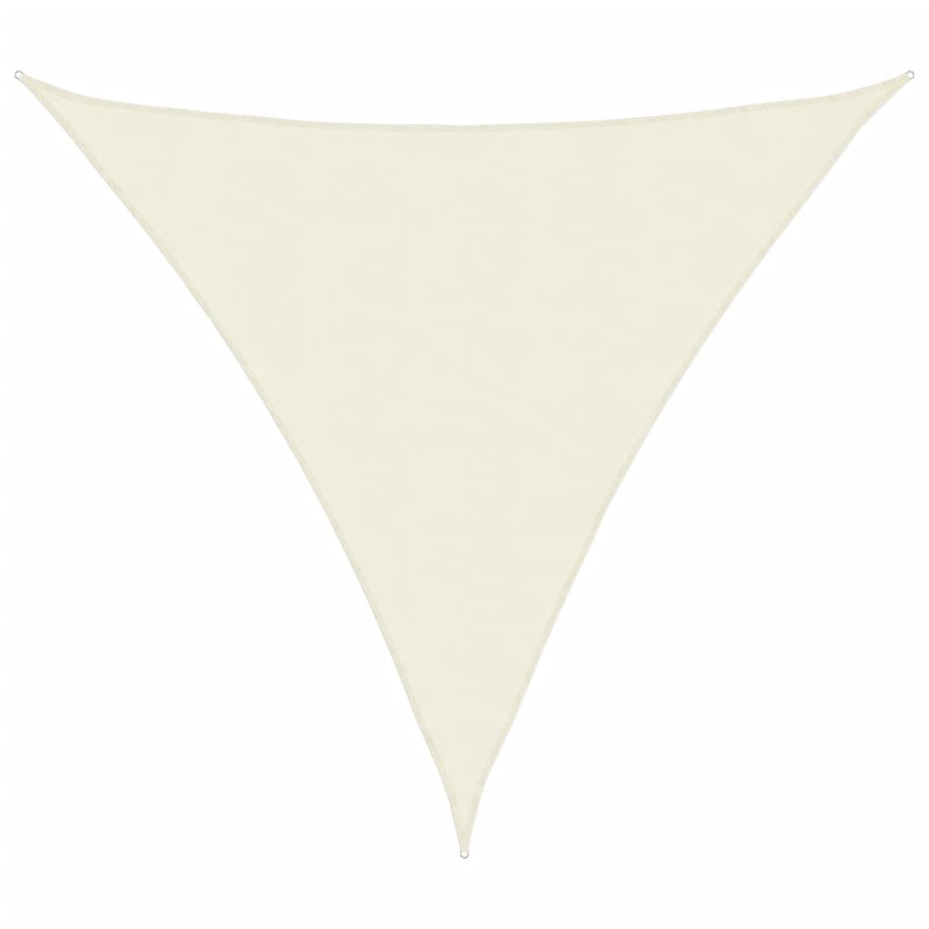 foto del prodotto parasole a vela oxford triangolare 5x5x5 m crema