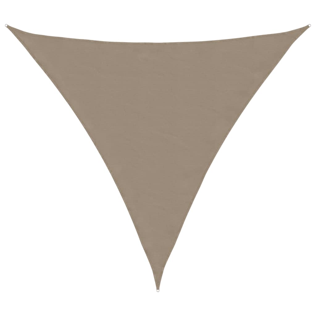 foto del prodotto parasole a vela oxford triangolare 6x6x6 m grigio talpa
