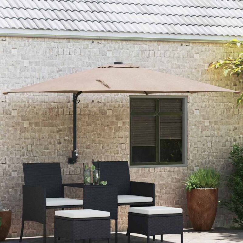 foto del prodotto parasole da giardino a muro tortora 247 cm vidaxl