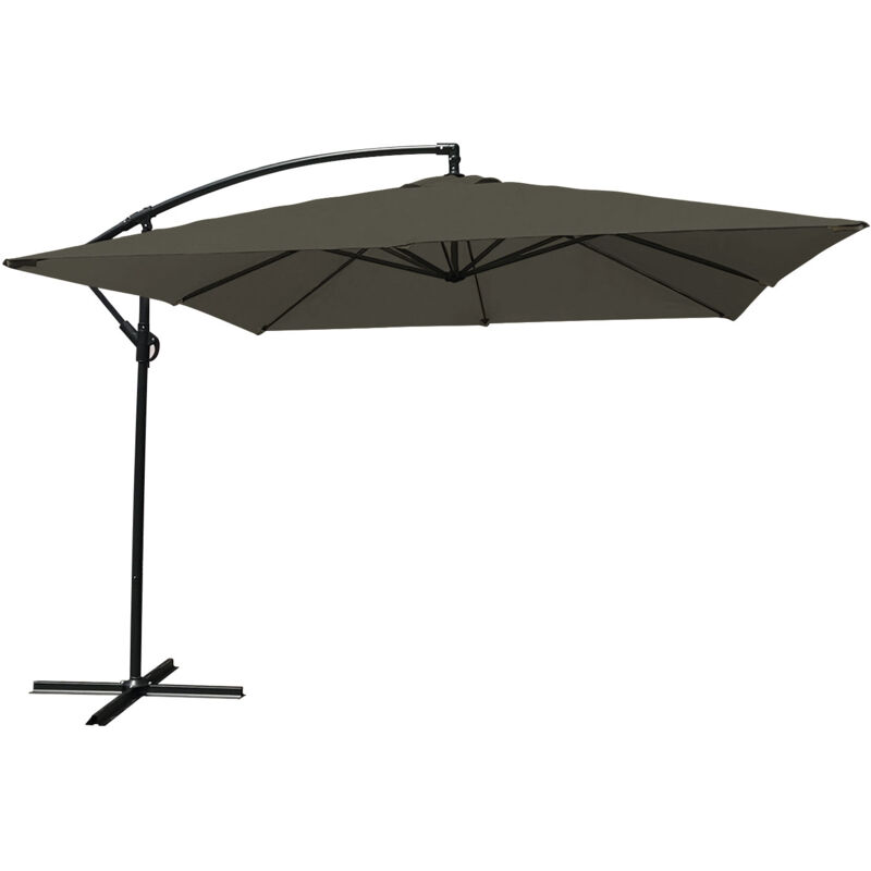 foto del prodotto parasole offset molokai quadrato 2,7x2,7m grigio