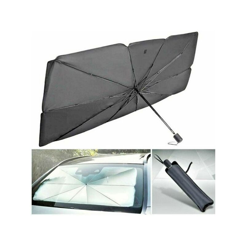 foto del prodotto parasole per auto parabrezza anteriore pieghevole 130x74 ombrello portatile