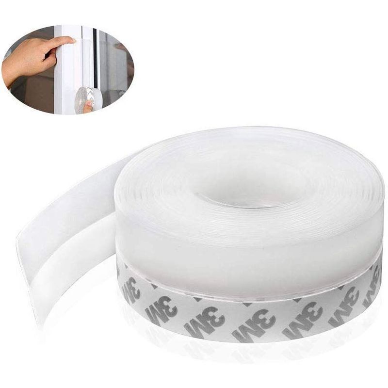 foto del prodotto paraspifferi guarnizione a striscia trasparente per porte e finestre, in silicone