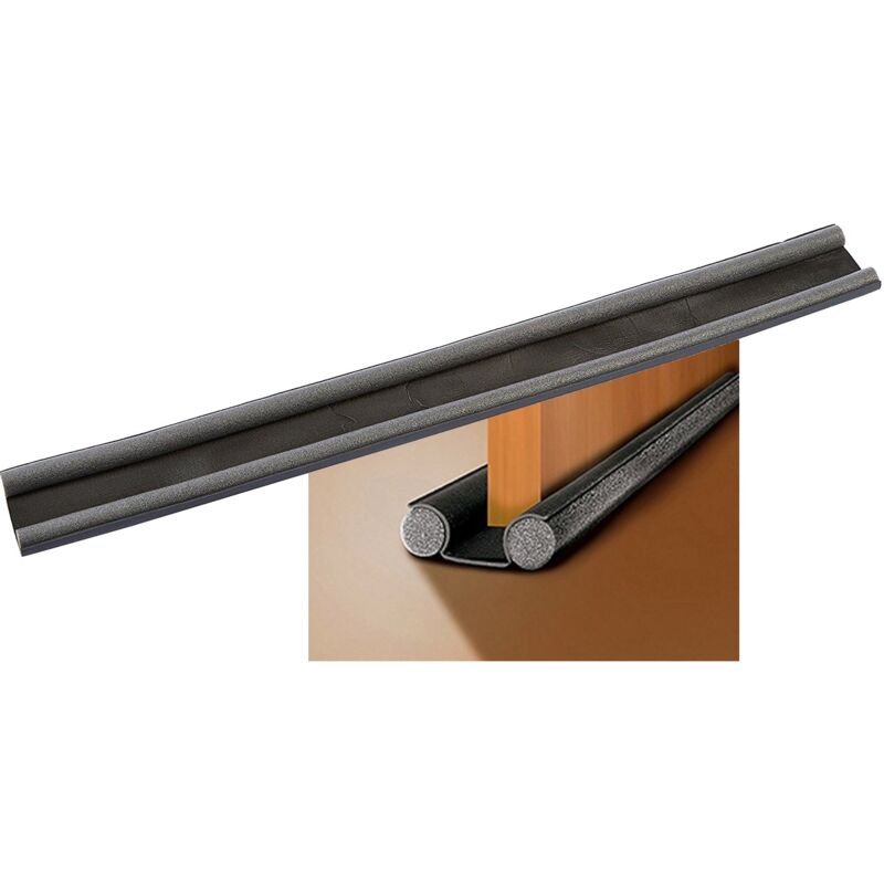 foto del prodotto paraspifferi sottoporta doppia protezione ideal star cm 95x25 mm col. marrone