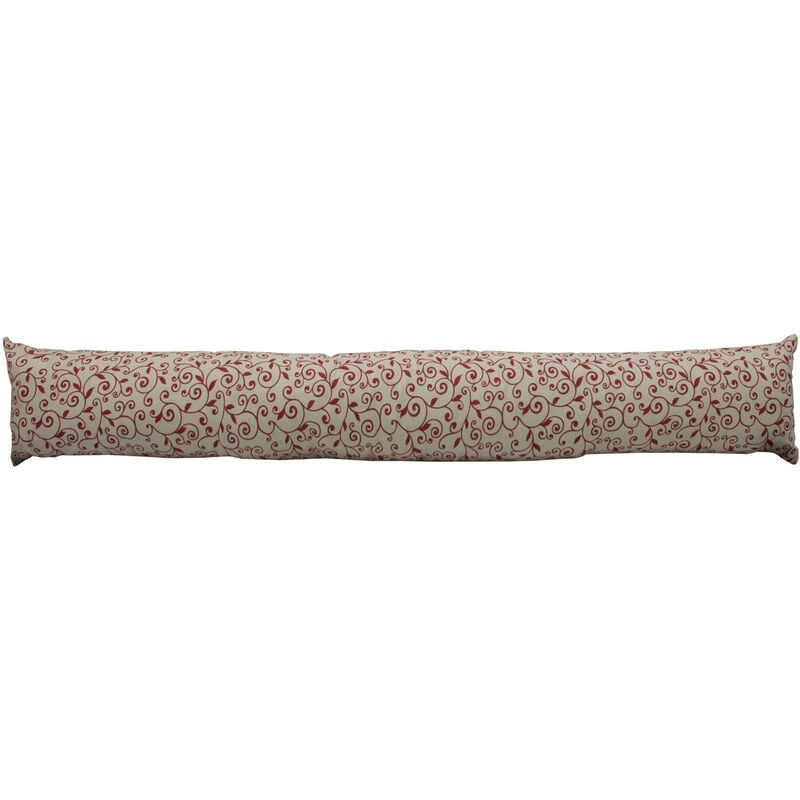 foto del prodotto paraspiffero decorativo salsicciotto porta finestra sfoderabile stefy bordeaux 110cm