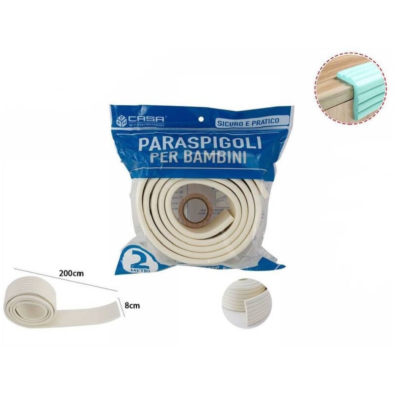 foto del prodotto paraspigoli sicurezza bordo tavolo coprispigoli bianca bambini neonati 2mt 69639 trade shop traesio