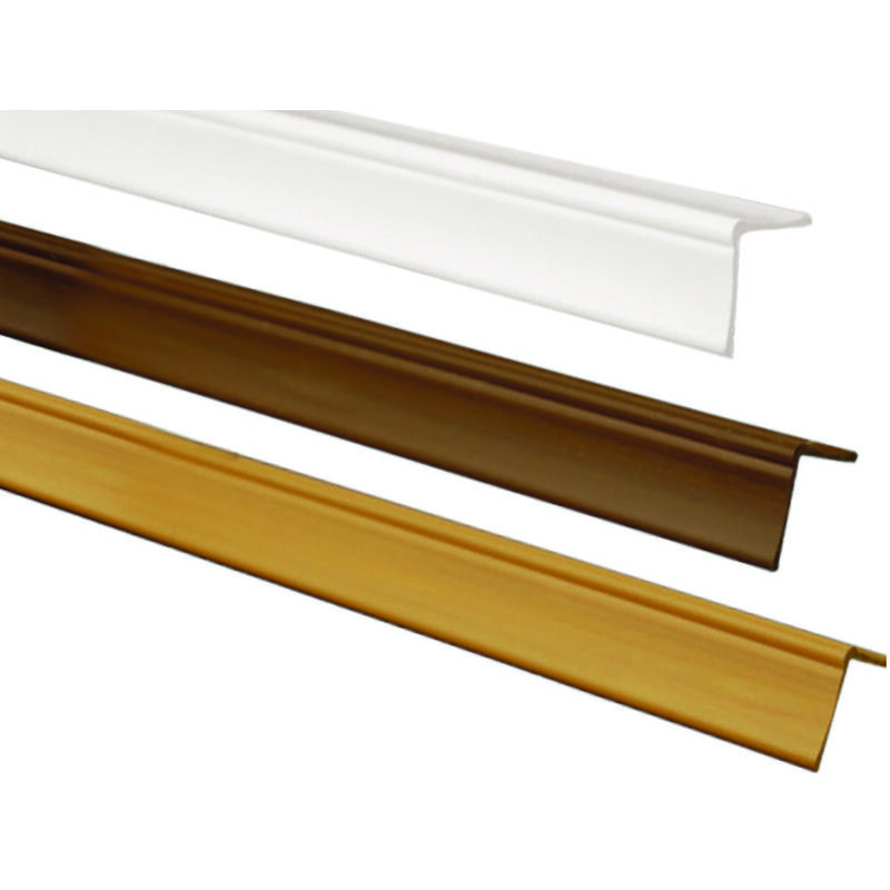 foto del prodotto paraspigolo ornamentale in pvc rigido colore noce