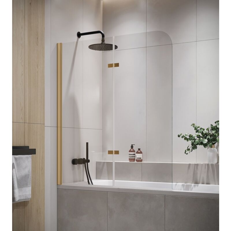 foto del prodotto parate vasca da bagno austin 120 x 140 cm oro 5mm con rivestimento