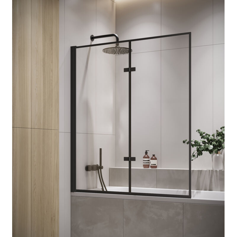 foto del prodotto parate vasca da bagno medal 110 x 140 cm nero 5mm con rivestimento