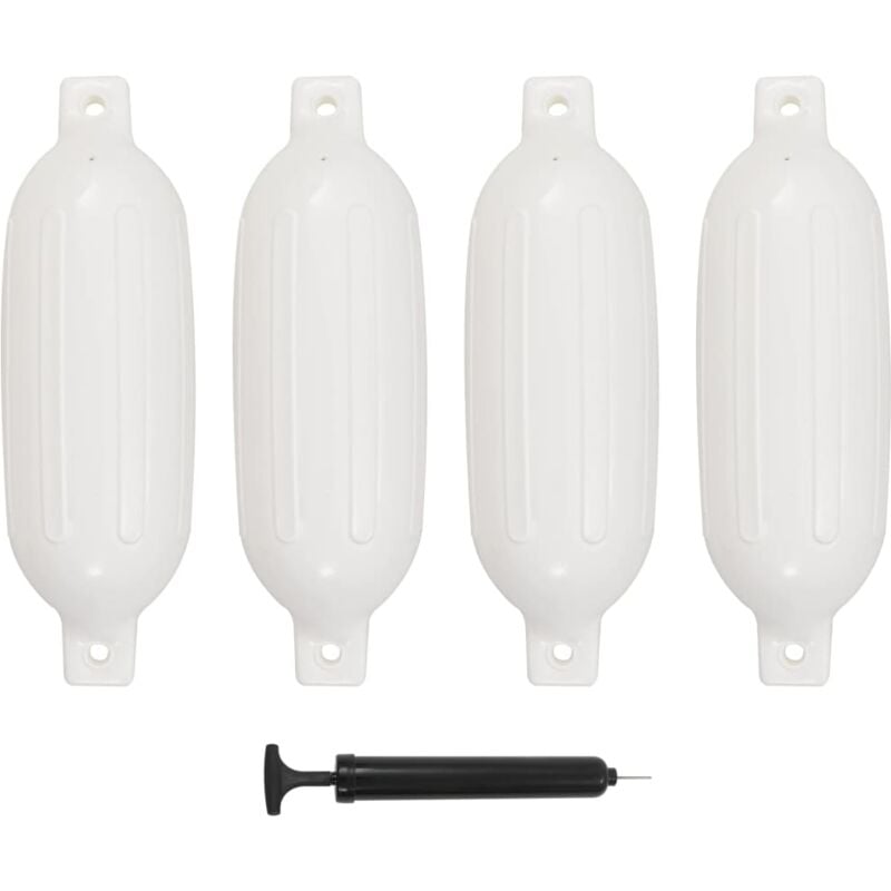 foto del prodotto paraurti per gommone 4 pz bianchi 58,5x16,5 cm in pvc vidaxl
