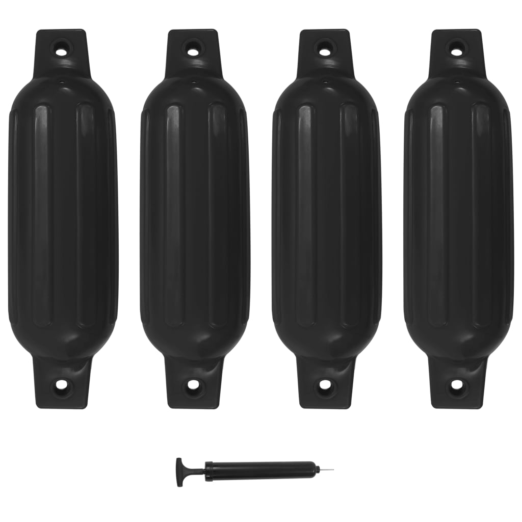 foto del prodotto paraurti per gommone 4 pz neri 41x11,5 cm in pvc vidaxl