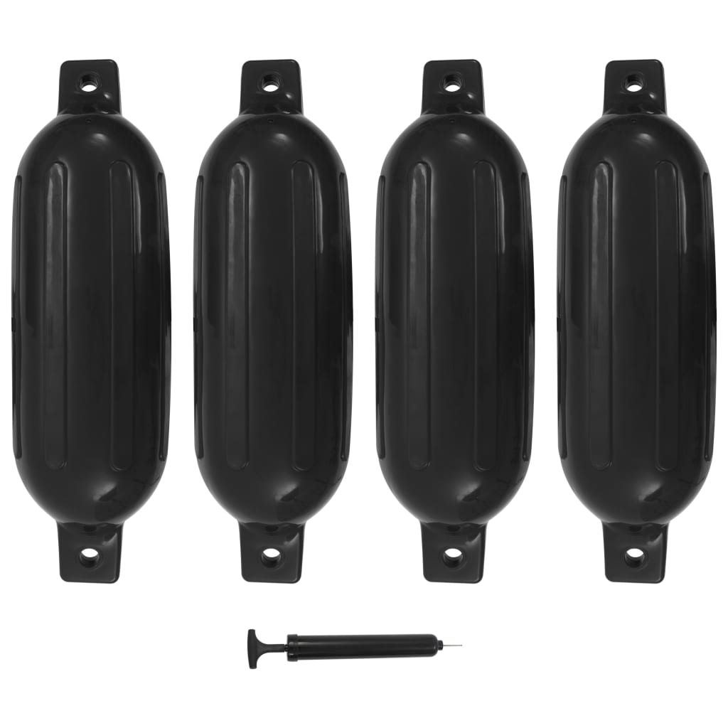 foto del prodotto paraurti per gommone 4 pz neri 58,5x16,5 cm in pvc cod mxl 54670