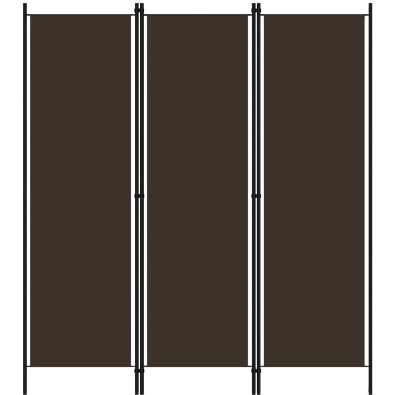 foto del prodotto paravento 3 pannelli marrone 150x180 cm vidaxl